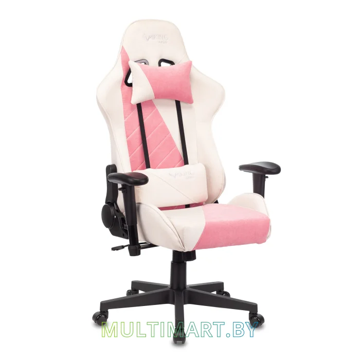 Кресло компьютерное Zombie VIKING X Fabric (белый/розовый)